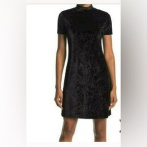 Philosophy Black Mock Neck Sheath Mini Dress 40